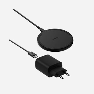 Belkin WIA012kqBK Chargeur Secteur Noir 15W Qi Charge Rapide Smartphone - USB-C - Protection Surtension/Surcharge - Câble 1.5m - Adaptateur Secteur 20W Type C - Miniature 1