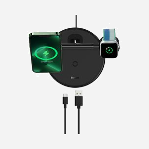 Baseus WXTE000101 Chargeur Secteur/USB 20W Noir, Compatible Smartphone & Smartwatch, Entrée 12V 2A, Sortie 5V 1A, Longueur Câble 1m, 115-205kHz - Miniature 2