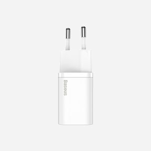Baseus TZCCSUP-L02 Chargeur Secteur Super Si 25W Blanc - USB Type-C Power Delivery (PD) - 100-240V 50/60Hz - Sortie 5V/3A, 9V/2.77A, 12V/2.1A - Miniature 2
