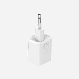 Baseus TZCCSUP-L02 Chargeur Secteur Super Si 25W Blanc - USB Type-C Power Delivery (PD) - 100-240V 50/60Hz - Sortie 5V/3A, 9V/2.77A, 12V/2.1A - Miniature 3