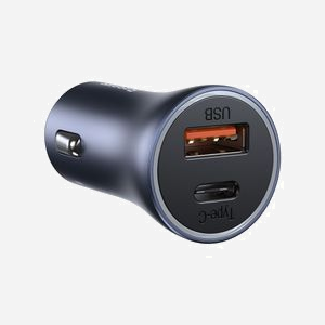 Baseus CCJD-0G Chargeur Allume-Cigare Intérieur 40W Gris, Double Port USB (Type-A 3.2 Gen 1 + Type-C), 12-24V, pour Smartphone