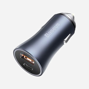 Baseus CCJD-0G Chargeur Allume-Cigare Intérieur 40W Gris, Double Port USB (Type-A 3.2 Gen 1 + Type-C), 12-24V, pour Smartphone - Miniature 4