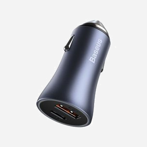 Baseus CCJD-0G Chargeur Allume-Cigare Intérieur 40W Gris, Double Port USB (Type-A 3.2 Gen 1 + Type-C), 12-24V, pour Smartphone - Miniature 5