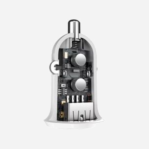 Baseus CCALLP-02 Chargeur Auto Allume-cigare Universel 2 Ports USB 2.0 5V/2.4A ABS+PC, Protection Surtension/Surchauffe/Court-circuit - Miniature 3