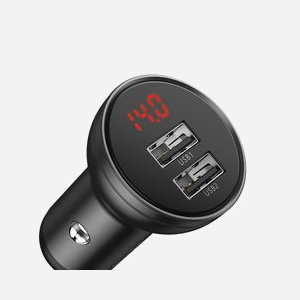 Baseus AB2XUSBAKBK Chargeur Auto Universel 24W Double USB 2.0 4.8A Noir/Gris avec Câbles USB Type-A vers USB Type-C, USB-C vers Lightning et Micro-USB Type-B - Miniature 3