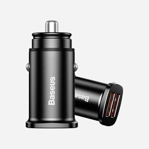 Baseus CCALL-DS01 Chargeur Externe Universel Allume-Cigare Noir - 4.5V-12V, 2x USB 3.2 Gen 1 (3.1 Gen 1), Charge Rapide