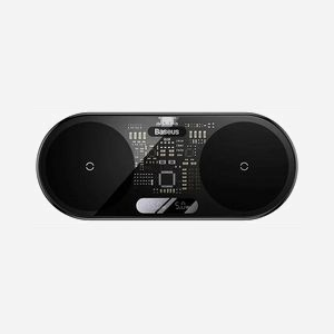 Baseus Chargeur USB 20W avec Recharge sans Fil & Écran LED Digital, Compatibilité Casques/Smartphones, 1x USB-C, Noir, Android/iOS, 70x170x7mm - Miniature 1