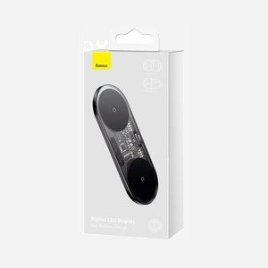 Baseus Chargeur USB 20W avec Recharge sans Fil & Écran LED Digital, Compatibilité Casques/Smartphones, 1x USB-C, Noir, Android/iOS, 70x170x7mm - Miniature 4