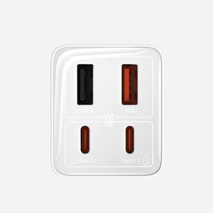 Baseus GAN6 65W Adaptateur Secteur & Auto + Câble 100W USB-C BYZ - Chargeur pour PDA, Tablette, Téléphone - Blanc - Miniature 2