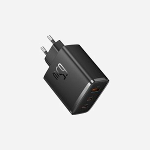 Baseus Chargeur Secteur Universel 3 Ports (2x USB-C 65W Power Delivery 3.0, 1x USB-A 30W Quick Charge 3.0/2.0) Noir - Protection Surtension/Sous-tension 110-240V - Miniature 3