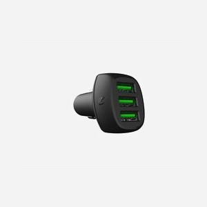 Green Cell CADGC01 Chargeur Allume-Cigare Universel 3x USB 2.0 Ultra Charge 18W 12/24V avec Protections Surtension/Surcharge Noir - Miniature 2