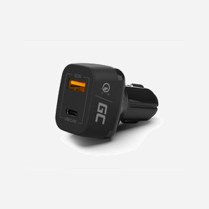 Green Cell CAD33 Chargeur Allume-cigare Universel Noir 42W, USB-A 3.2 Gen 1 + USB-C, Quick Charge 3.0, 12/24V, Protections Court-circuit. - Miniature 2