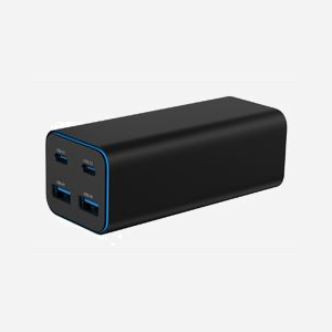 Gembird TA-UC-2A2C-PD100-01-BK Chargeur Secteur 100W, 2x USB-A 3.2 Gen 1, 3x USB-C Power Delivery, Quick Charge 3.0, Noir, Câble 1.5m - Miniature 2
