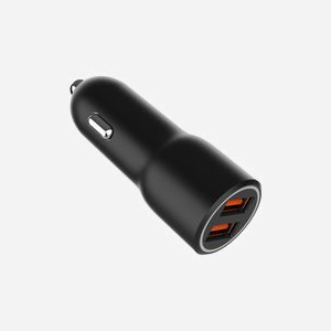 Chargeur Auto Gembird TA-UC-A2QC36-CAR-01 2x USB-A Quick Charge 3.0 36W (5V/3A, 9V/2A, 12V/1.5A) Protection Surtension/Surcourant 12-24V Noir - Miniature 3