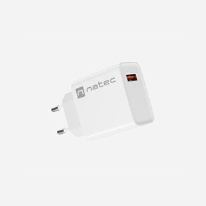 NATEC NUC-2057 Chargeur Secteur Universel 18W, Quick Charge 3.0, 1 Port USB-A 3.2 Gen 1, 100-240V, 5-12V / 3A-1.5A, Blanc - Miniature 5
