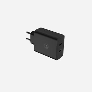 Motorola TurboPower 125W Duo Chargeur Secteur Noir Universel 2 Ports USB-C, Charge Rapide, GaN, 100-240V, câble USB-C inclus, Protection Surtension/Surchauffe - Miniature 4