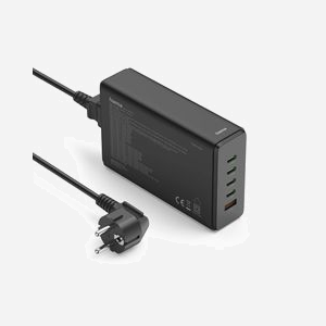 Hama Chargeur Secteur Multi-Ports USB 5 Sorties 240W Noir - 4x USB-C Power Delivery + 1x USB-A Qualcomm Quick Charge 3.0 - GaN - Protection Surcharge/Court-Circuit - Miniature 2