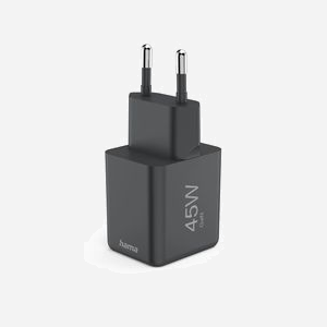 Hama Chargeur Secteur 45W USB-C Power Delivery 3.0/Quick Charge 3.0 Noir - 1 Port USB-C, GaN, 110-240V, Protection Surcharge/Court-circuit - Miniature 5