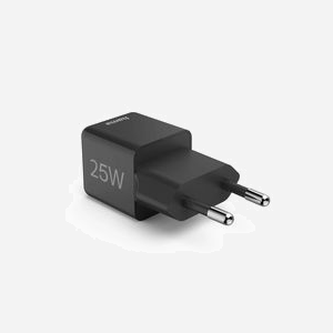 Hama 00201985 Chargeur Secteur USB-C 25W Power Delivery 3.0 / Quick Charge 3.0 Noir - 1 Port USB-C - 110-240V - Protections Surtension/Court-circuit - Miniature 3