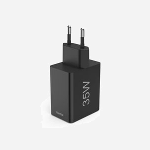 Hama 00201990 Chargeur Secteur 35W Noir - 1x USB-C Power Delivery 3.0 & Quick Charge 3.0 - 4 Sorties, Protections Surcharge/Court-Circuit - Miniature 5