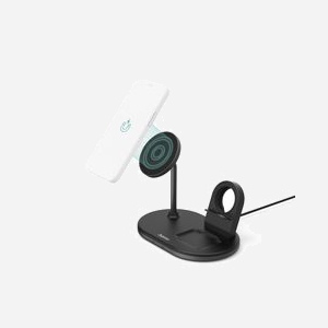 Hama MagCharge Multi Noir - Chargeur Secteur Intérieur 15W pour Casque, Smartphone, Montre - Recharge sans Fil, Charge Rapide, Protection Surtension/Surcharge/Court-circuit