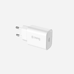 Crong CRG-TUSBC20-WHI Chargeur Secteur 20W USB-C Power Delivery & Quick Charge 3.0 pour Smartphone et Tablette - Blanc, Chargeur Intérieur - Miniature 1