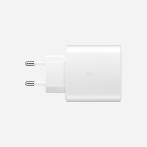 Samsung EP-TA845 Chargeur Secteur 45W Blanc, 1 port USB-C, Quick Charge 2.0, Tension de sortie max. 21V, Compatibilité Smartphone.