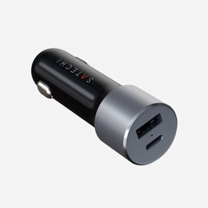 Chargeur Auto Universel Satechi ST-TCPDCCM Noir/Gris - USB-C 60W + USB-A 3.2 Gen 1 12W - Allume-cigare 12/24V - Charge Rapide - 72W Max - Miniature 3