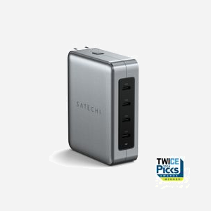 Satechi ST-W145GTM : Chargeur Secteur Universel 4 Ports USB-C Power Delivery 3.1 (145W max) GaN Argent Compatible MacBook Pro/Air, iPad, iPhone, Galaxy, Pixel - Miniature 4