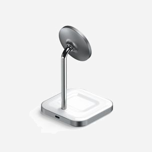 Satechi ST-WMCS2M Chargeur USB-C Intérieur à Induction 7.5W Argent/Blanc pour Smartphone & Casques compatible MagSafe (iPhone 12 et ultérieurs) - Miniature 4