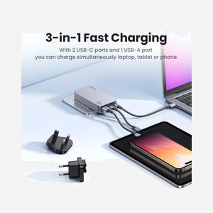 Ugreen Nexode Pro 65W GaN Travel Charger Intérieure - Chargeur secteur Ugreen 25356, alimentation 65 Watts, technologie GaN pour charge rapide et efficace. - Miniature 4