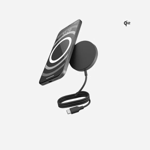 ZENS Chargeur Intérieur USB-C 15W Noir Qi2 Compatible Casque/Smartphone, Recharge Sans Fil & Rapide, Aluminium, câble 1m, 6cm Diamètre, 70g ZESC17B/00 - Miniature 4
