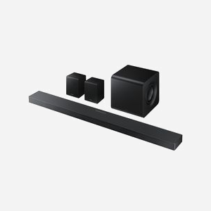 Samsung HW-QS750F/EN Barre de son 5.1.2 canaux Dolby Atmos/TrueHD, Subwoofer sans fil, HDR10+, Bluetooth 5.3, WiFi, HDMI eARC, SpaceFit Sound, Titan Black
