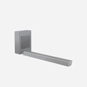 Philips Soundbar 2.1 TAB8505/10 Argent : 200W RMS, Dolby Atmos/Digital/TrueHD, Subwoofer actif sans fil 40-160Hz, Bluetooth 4.2, WiFi, HDMI, Alexa & Google Assistant