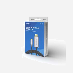 Câble Savio CL-171 USB-C vers HDMI Type A (Standard) 2.0b, 2m, connecteurs plaqués cuivre, USB-C Femelle vers HDMI Mâle, couleur Noir. - Miniature 3