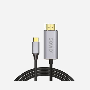 Savio CL-170 Adaptateur Vidéo USB Type-C vers HDMI 2.0b, Résolution 4096x2160@60Hz, HDCP 1.4/2.3, USB 3.2 Gen 2, Câble 1m - Miniature 1