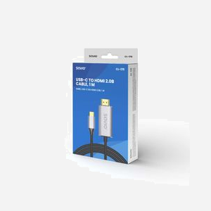 Savio CL-170 Adaptateur Vidéo USB Type-C vers HDMI 2.0b, Résolution 4096x2160@60Hz, HDCP 1.4/2.3, USB 3.2 Gen 2, Câble 1m - Miniature 3