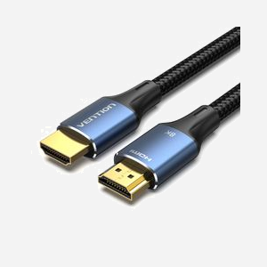 Câble HDMI Vention ALGLI 1m, HDMI Type A Mâle/Mâle, HDMI 2.1, 48 Gbit/s, 3D, 7680x4320 8K, AWG30, Contacts Or, Bleu