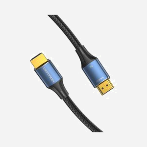 Câble HDMI Vention ALGLI 1m, HDMI Type A Mâle/Mâle, HDMI 2.1, 48 Gbit/s, 3D, 7680x4320 8K, AWG30, Contacts Or, Bleu - Miniature 2