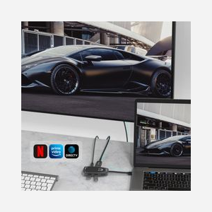 UNITEK uHUB Q4+ Hub USB-C 3.2 Gen 2, 2x USB-A, 1x USB-C, HDMI 2.0 4K 60Hz, Power Delivery 100W, Noir - Réf. D1053A - Miniature 4