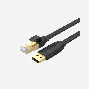 UNITEK Y-SP02001B Adaptateur Réseau USB Type-A vers RJ-45 18m, contacts plaqués or, câble plat PVC, AWG 26, Noir, Plug and Play, blindage connecteur - Miniature 1