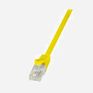 LogiLink CP2047U : Câble Réseau Cat.6 U/UTP 1.5m Jaune, Connecteurs RJ-45 Mâle-Mâle, CCA 24/7, Gaine PVC, Conforme RoHS et CE