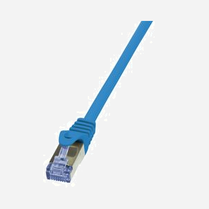 Câble Réseau LogiLink CQ3086S 7.5m Cat.6A S/FTP (S-STP) Bleu, RJ-45 Mâle/Mâle, 10000 Mbit/s, LSZH, AWG26/7, ISO/IEC 11801 - Miniature 1