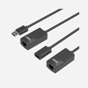 UNITEK Station d'accueil Y-UE01001 Noir avec câble 60m, Plug and Play, incluant manuel d'utilisation et 1 unité par paquet - Miniature 1