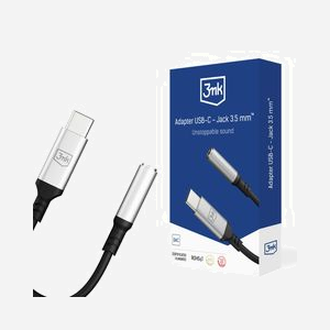 Câble 3MK Jack 3.5mm vers USB, Quantité 1, Référence 5903108518055, Connectique audio standard pour périphériques compatibles. - Miniature 1