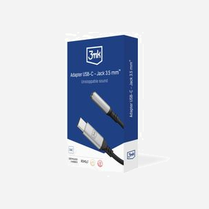 Câble 3MK Jack 3.5mm vers USB, Quantité 1, Référence 5903108518055, Connectique audio standard pour périphériques compatibles. - Miniature 2