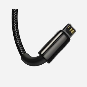 Baseus Câble USB 2.0 3-en-1 Tungsten Gold 1.5m USB-A vers USB-C / Micro USB / Lightning, 480 Mbit/s, Noir, 3.5A, Ref CAMLTWJ-01 - Miniature 3