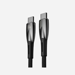 Baseus CADH000801 Câble USB-C vers USB-C 2m Noir - USB 2.0, 480 Mbit/s, Power Delivery 100W, Connecteurs Mâle Droit