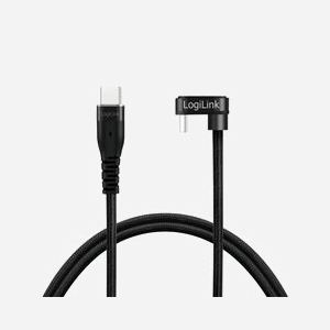 LogiLink CU0194 Câble USB 2.0 Type C Mâle vers Type C Mâle 3m Noir - Débit 0.48 Gbit/s - Connecteurs Nickel - Boîtier Aluminium - Miniature 2
