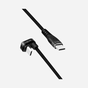 LogiLink CU0194 Câble USB 2.0 Type C Mâle vers Type C Mâle 3m Noir - Débit 0.48 Gbit/s - Connecteurs Nickel - Boîtier Aluminium - Miniature 3